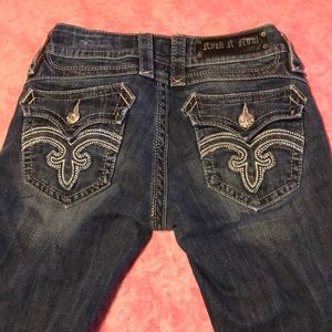 Rock Revival dark denim button pocket jeans size27